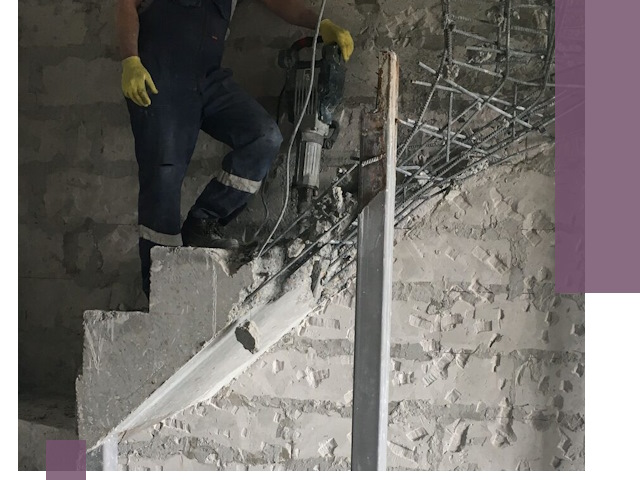 Демонтаж металлических и бетонных лестниц в Тихорецке