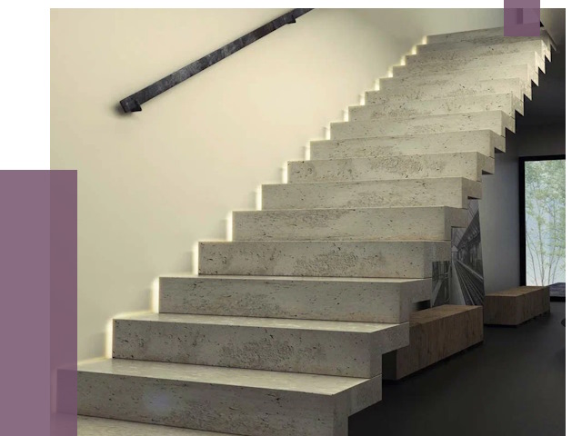 Облицовка бетонных лестниц в Тихорецке от 4638 руб/м2