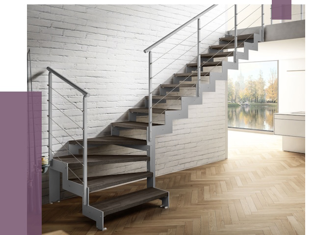 Г-образные лестницы под ключ в Тихорецке от 37363 руб. | ПРОЛЁТ-Тхр