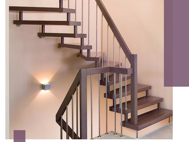 Изготовление лестниц на больцах в Тихорецке под ключ