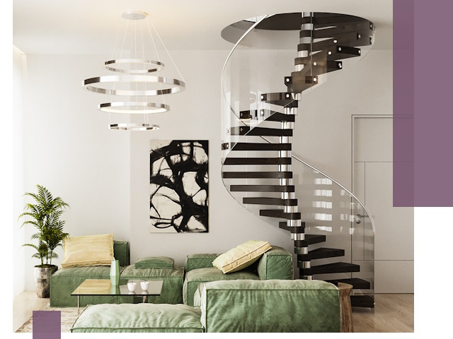 Лестницы для двухуровневой квартиры в Тихорецке — изготовление и монтаж