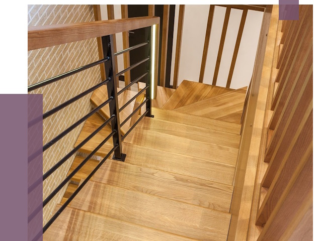 Лестницы из ясеня в Тихорецке под ключ от 10101 руб. 