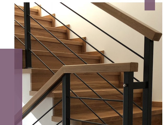 Обшивка металлической лестницы деревом в Тихорецке от 4380 руб.