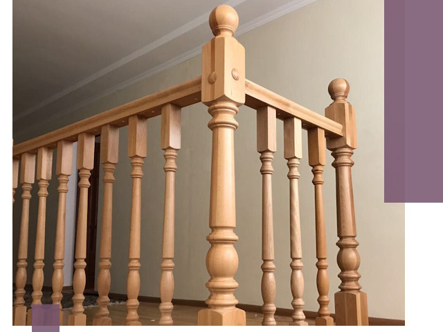 Деревянные перила на заказ в Тихорецке: монтаж и изготовление