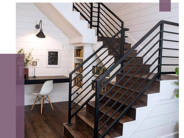 Перила для лестницы в доме в Тихорецке от 7473 руб. — ПРОЛЁТ-Тхр