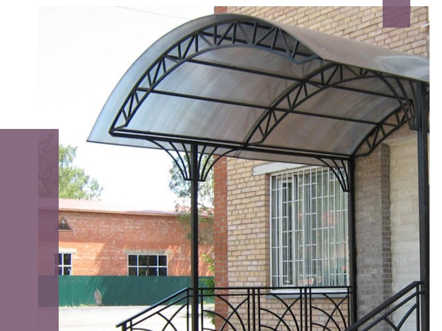 Металлические навесы и козырьки в Тихорецке от 12884 руб.