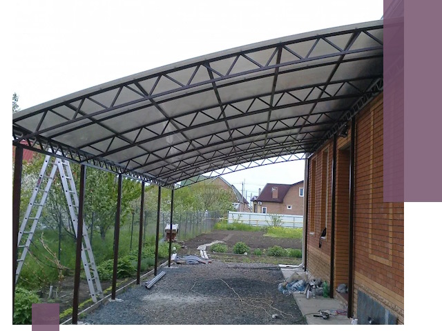 Профессиональный монтаж навесов под ключ в Тихорецке