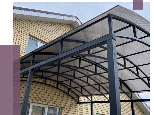 Монтаж козырьков в Тихорецке от 11595 руб. | ПРОЛЁТ-Тхр