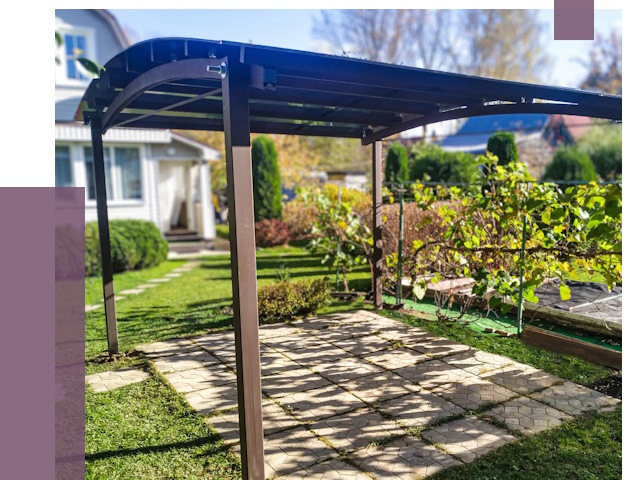 Навесы для дачи в Тихорецке от 12832 руб. под ключ — ПРОЛЁТ-Тхр