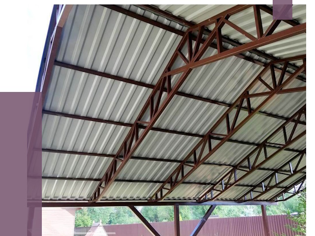 Навесы из профнастила в Тихорецке от 7421 руб. | ПРОЛЁТ-Тхр