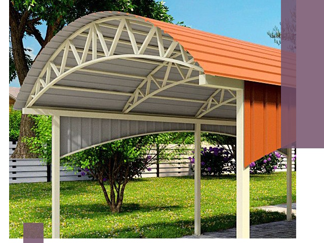 Навесы из профнастила под ключ в Тихорецке — установка и монтаж