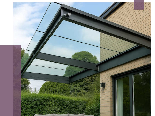 Стеклянные навесы и козырьки в Тихорецке от 12368 руб.