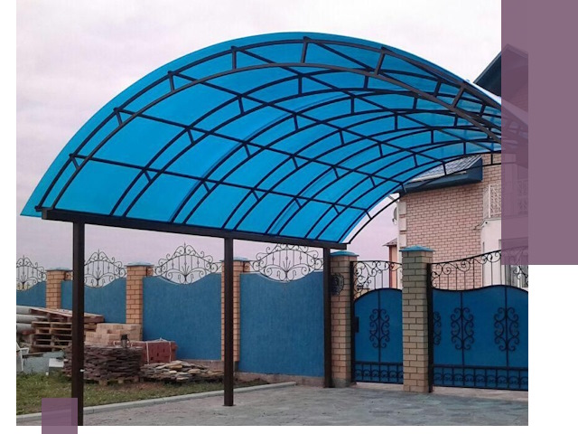 Арочные навесы под ключ в Тихорецке — изготовление и монтаж