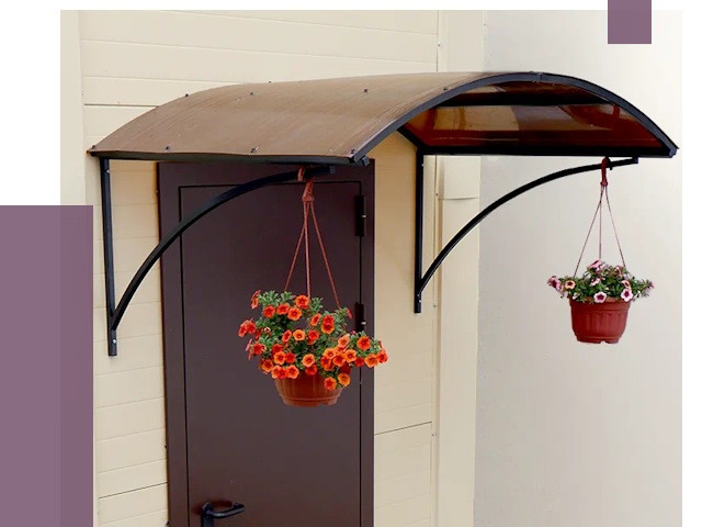 Козырьки над входом в Тихорецке от 14945 руб.  | ПРОЛЁТ-Тхр