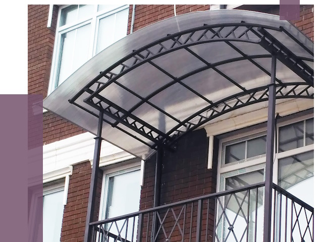 Козырьки над балконом в Тихорецке от 8709 руб.  | ПРОЛЁТ-Тхр