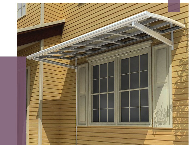 Козырьки над окнами в Тихорецке от 7679 руб. — монтаж, покупки | ПРОЛЁТ-Тхр