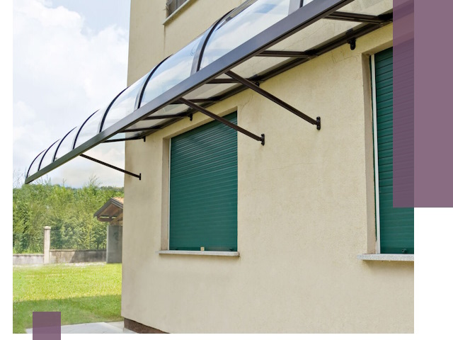 Козырьки над окнами в Тихорецке — изготовление и монтаж по выгоде