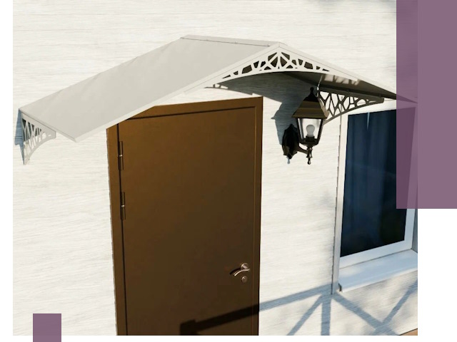 Металлические козырьки на входы и террасы в Тихорецке