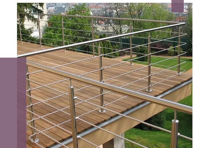 Алюминиевые парапеты в Тихорецке под ключ от 7833 руб. 