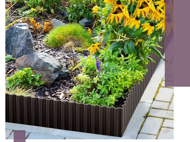 Металлические бордюры для клумб в Тихорецке — производство и монтаж